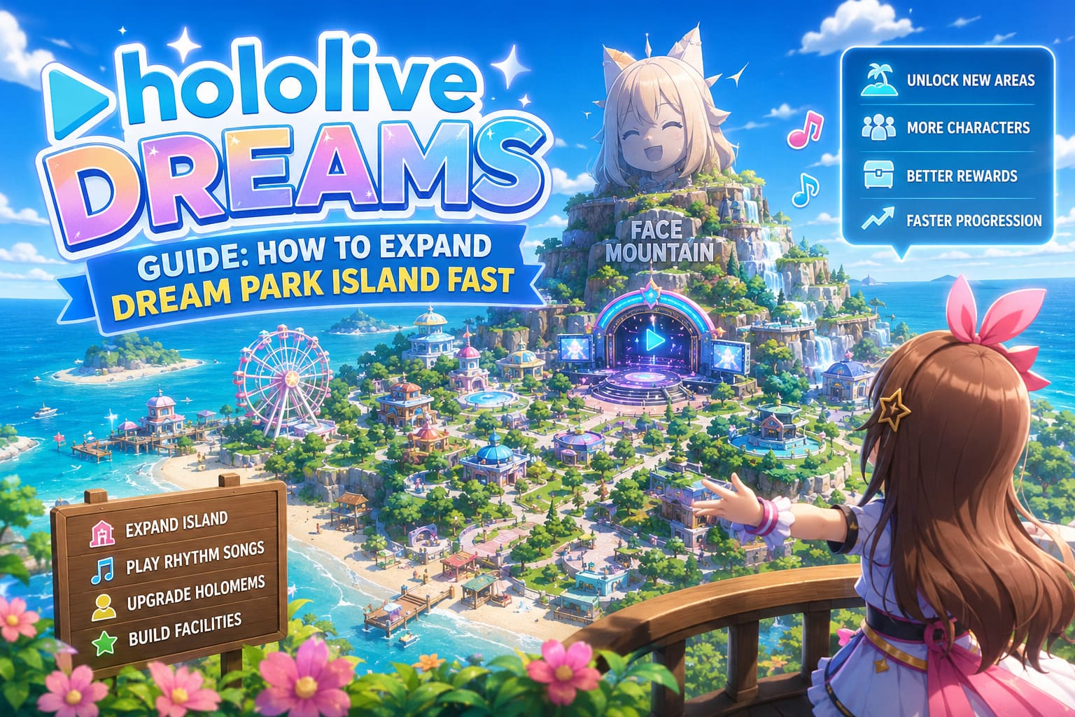 Hololive Dreams Guide: How to Expand Dream Park Island Fast