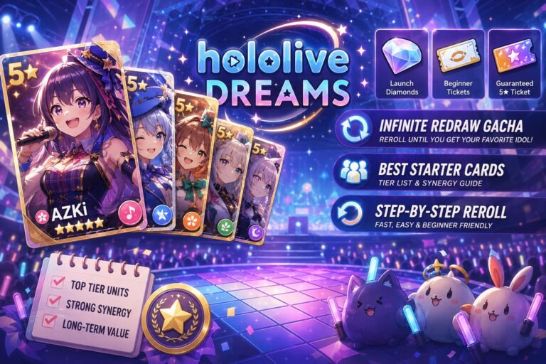 Hololive Dreams Reroll Guide: Best Starter Cards, Tier List, and Step-by-Step Account Reset (2026 Launch)