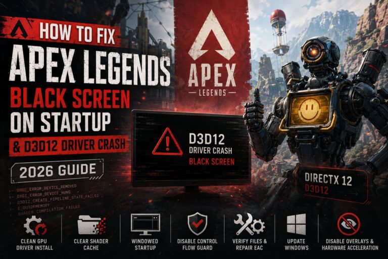 How to Fix Apex Legends Black Screen on Startup and D3D12 Driver Crash (2026 Guide) How to Fix Apex Legends Black Screen on Startup and D3D12 Driver Crash (2026 Guide)