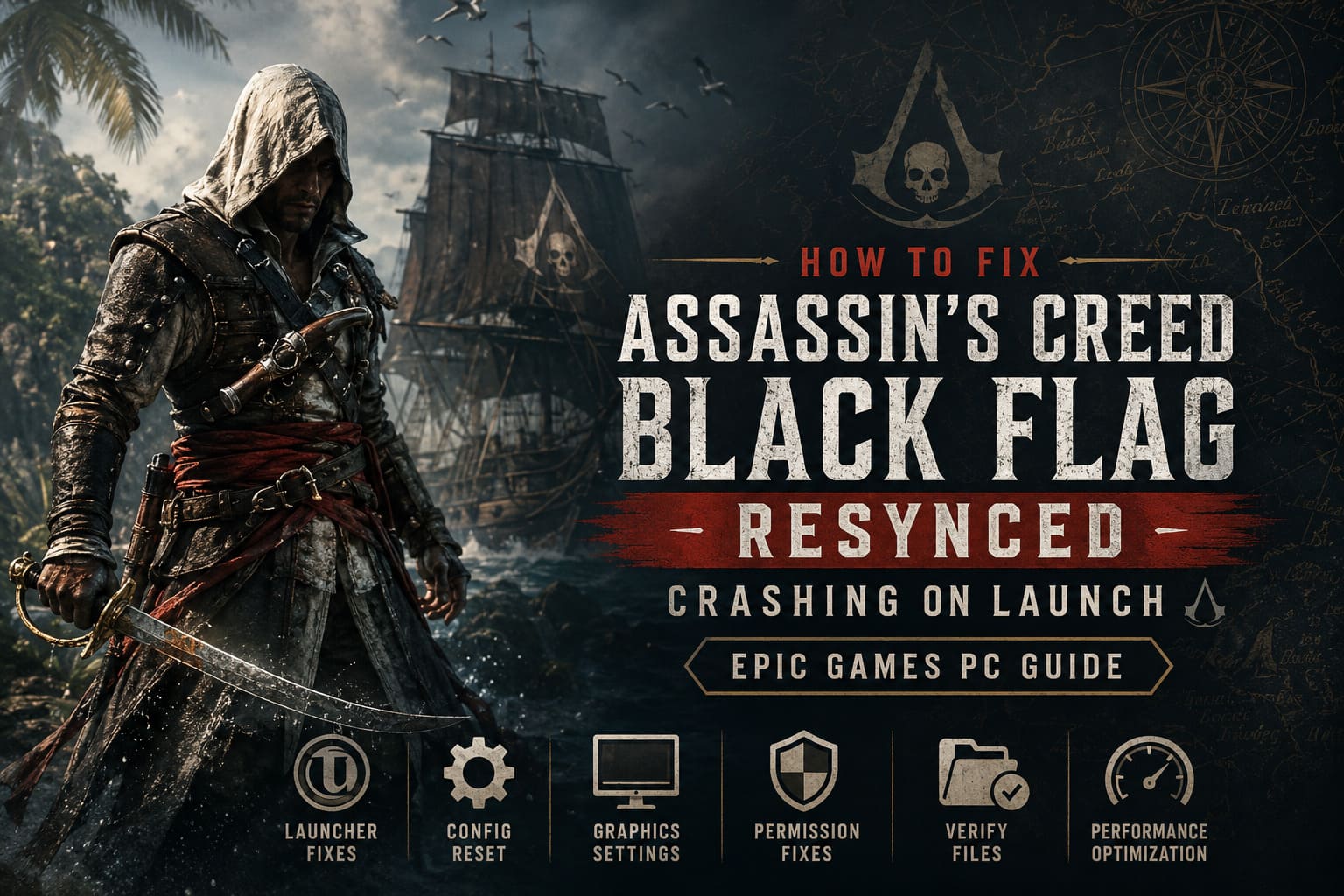 How to Fix Assassin's Creed Black Flag Resynced Crashing on Launch (Epic Games PC Guide)