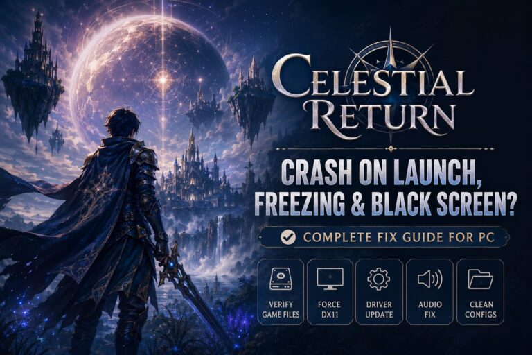 How to Fix Celestial Return Crash on Launch, Freezing, and Black Screen on PC (Steam Guide) How to Fix Celestial Return Crash on Launch, Freezing, and Black Screen on PC (Steam Guide)