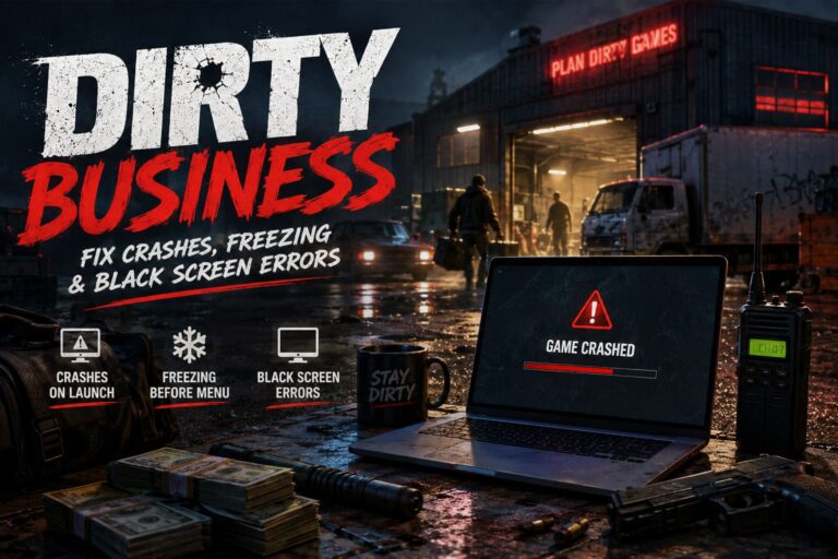 How to Fix Dirty Business (Plan Dirty Games) Crash on Launch, Freezing, and Black Screen Errors on Steam How to Fix Dirty Business (Plan Dirty Games) Crash on Launch, Freezing, and Black Screen Errors on Steam