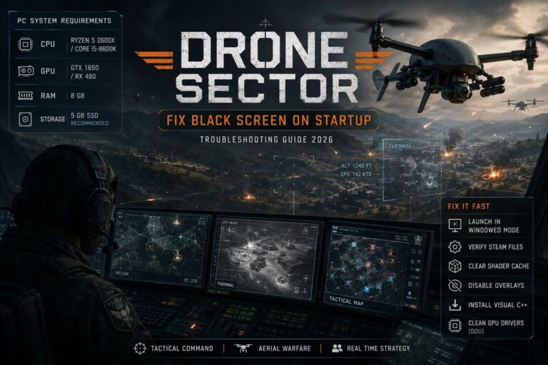 How to Fix Drone Sector Black Screen on Startup: PC System Requirements and Troubleshooting Guide (2026)