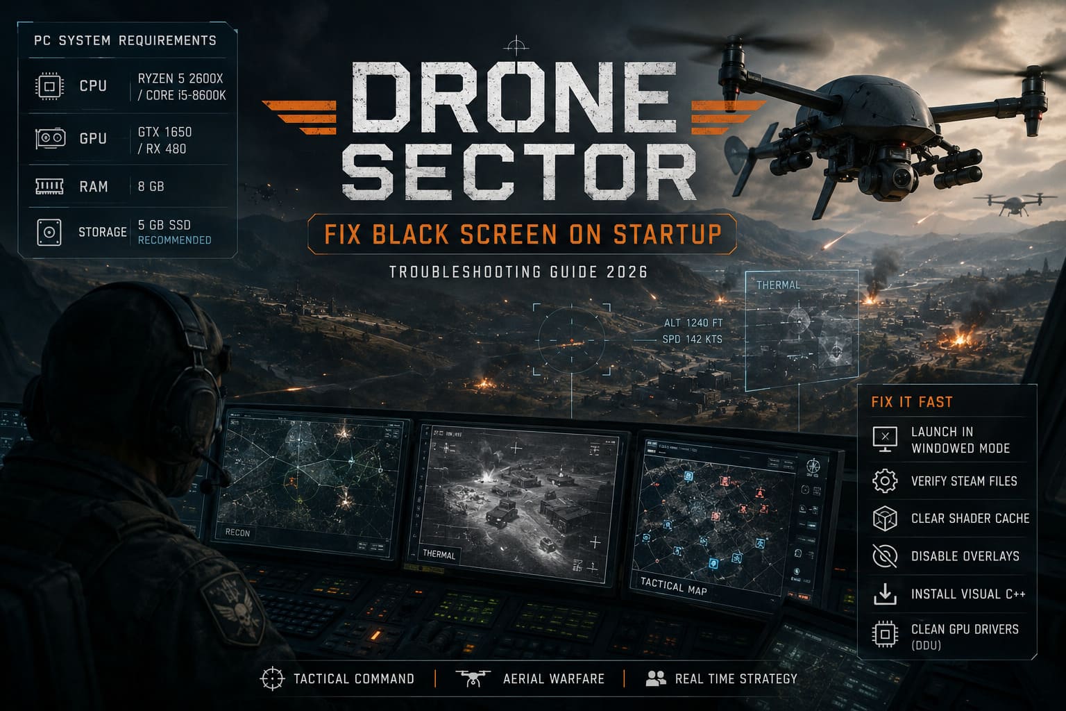 How to Fix Drone Sector Black Screen on Startup: PC System Requirements and Troubleshooting Guide (2026)