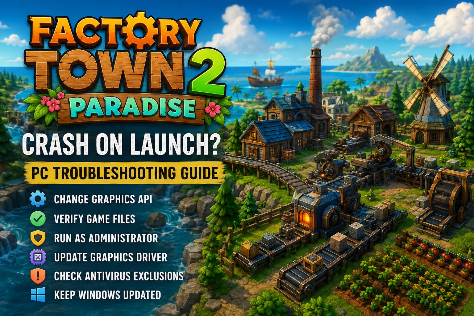 How to Fix Factory Town 2: Paradise Crash on Launch (PC Troubleshooting Guide)
