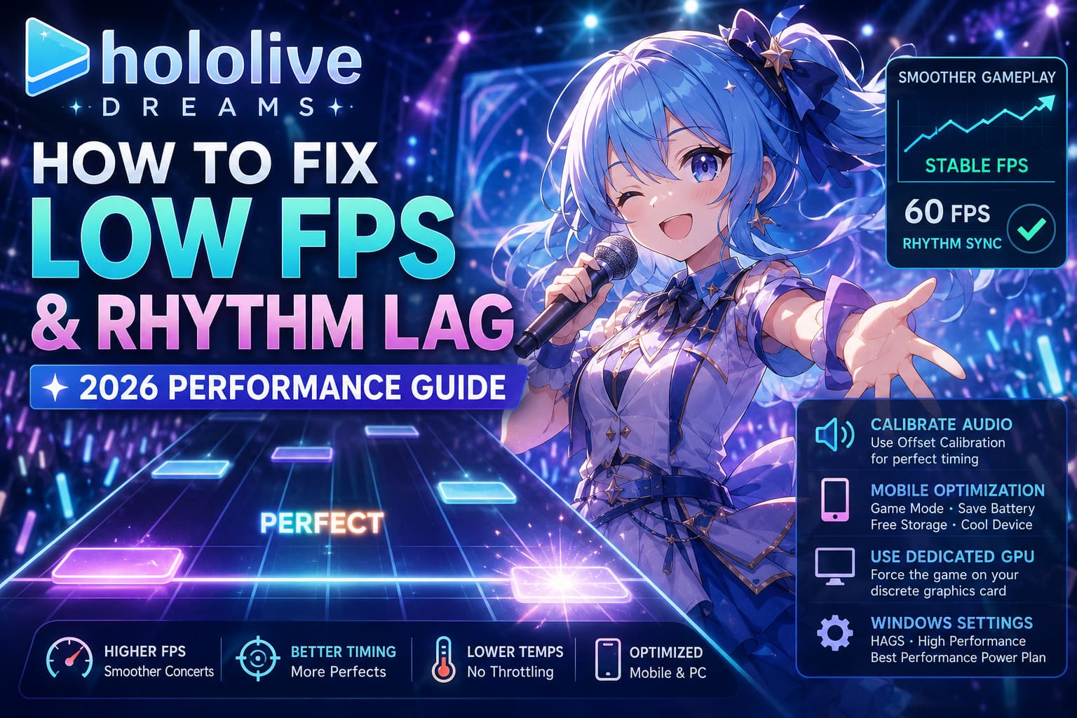 How to Fix Low FPS and Rhythm Mode Lag in hololive Dreams (2026 Performance Guide) How to Fix Low FPS and Rhythm Mode Lag in hololive Dreams (2026 Performance Guide)