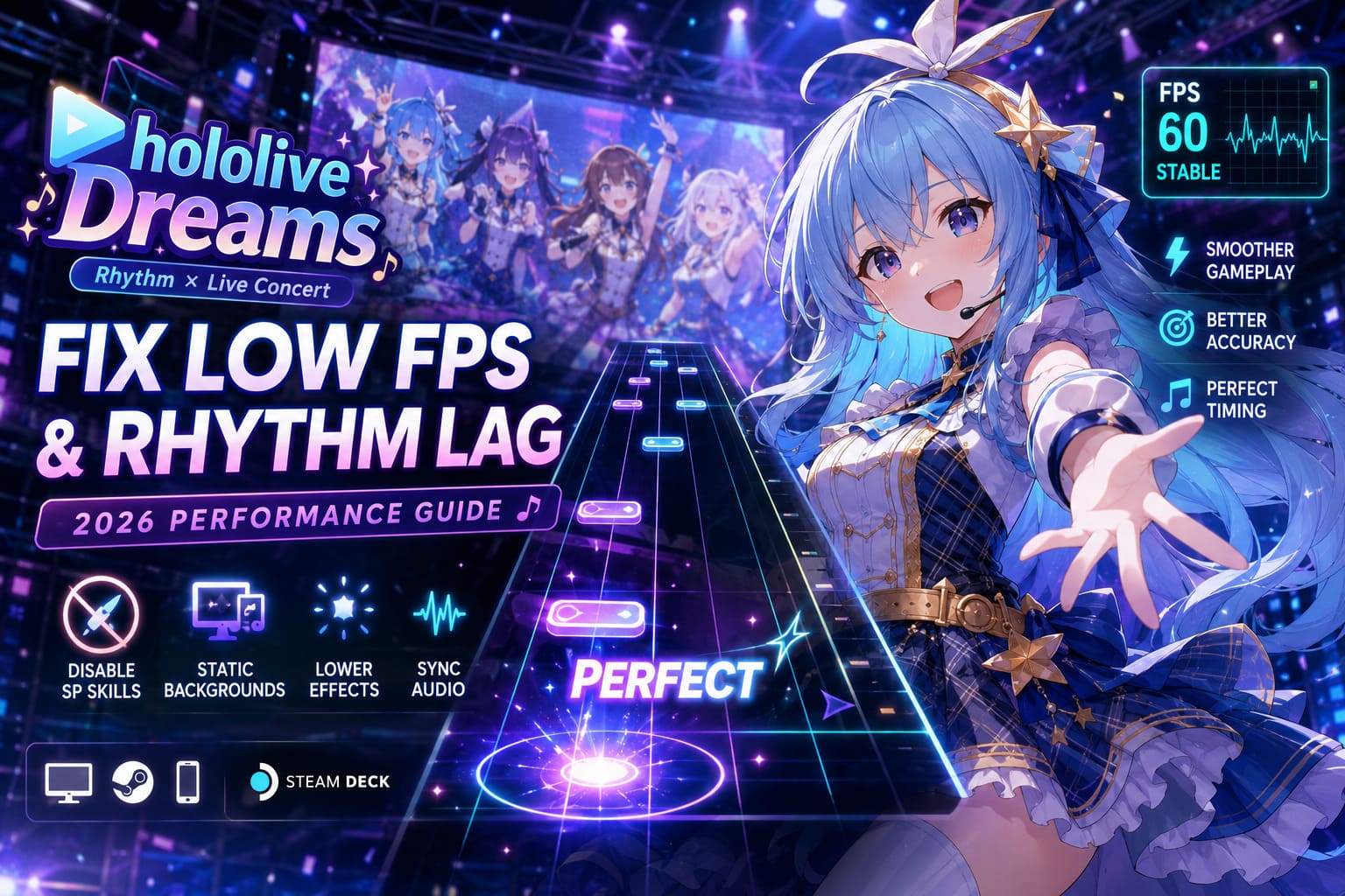 How to Fix Low FPS and Rhythm Mode Lag in hololive Dreams (2026 Performance Guide) How to Fix Low FPS and Rhythm Mode Lag in hololive Dreams (2026 Performance Guide)