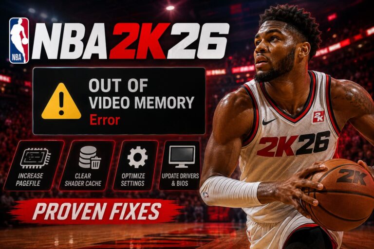 How to Fix NBA 2K26 Out of Video Memory Error on PC (Proven Fixes) How to Fix NBA 2K26 Out of Video Memory Error on PC (Proven Fixes)