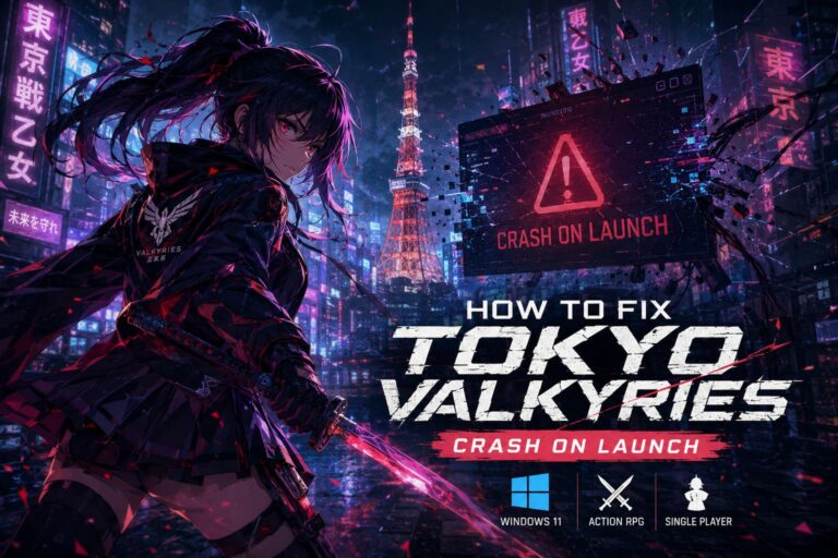 How to Fix Tokyo Valkyries Crash on Launch on Windows 11 (2026 Guide) How to Fix Tokyo Valkyries Crash on Launch on Windows 11 (2026 Guide)
