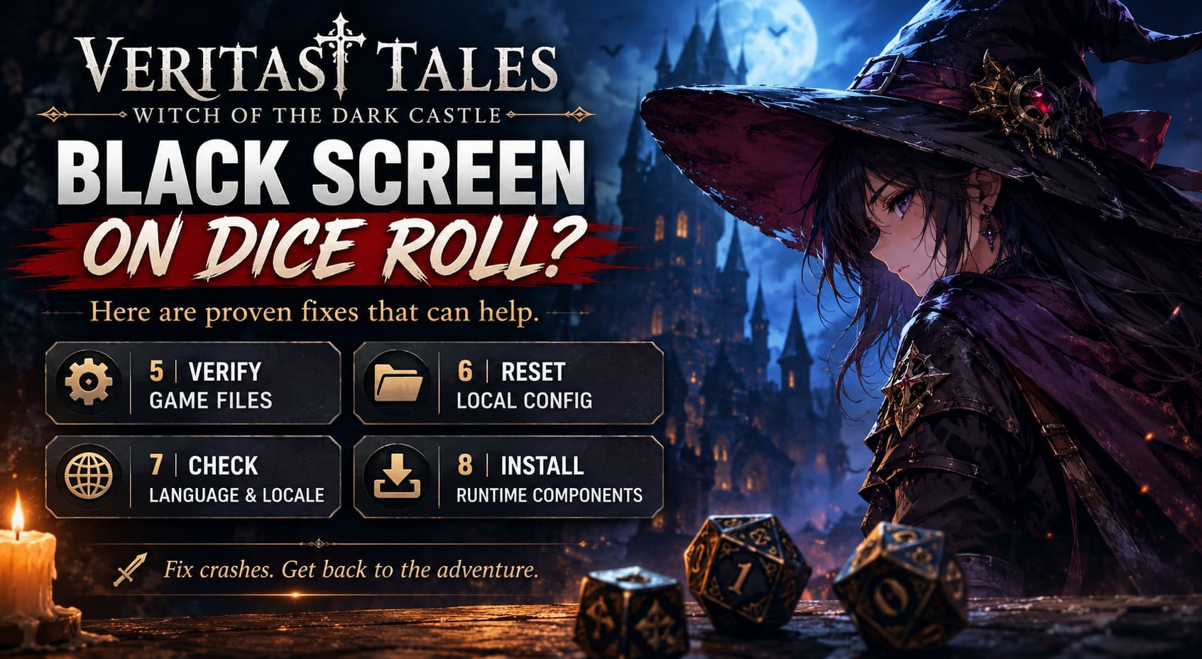 How to Fix Veritas Tales Witch of the Dark Castle Black Screen on Dice Roll How to Fix Veritas Tales Witch of the Dark Castle Black Screen on Dice Roll