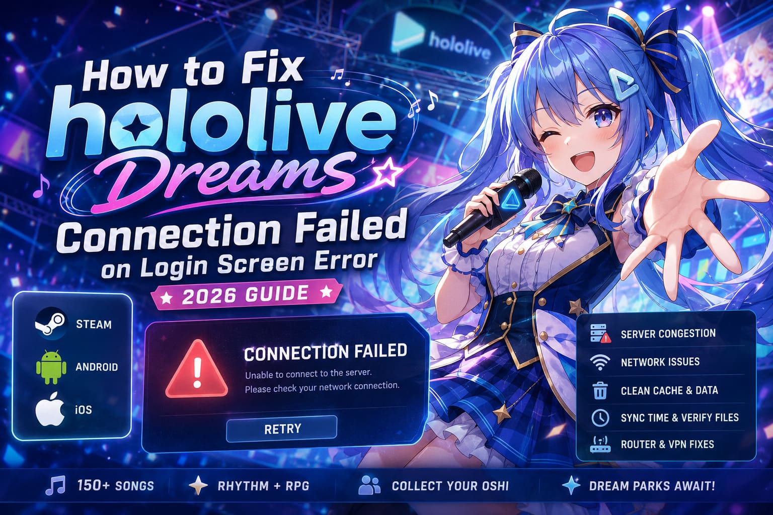 How to Fix hololive Dreams Connection Failed on Login Screen Error (2026 Guide)