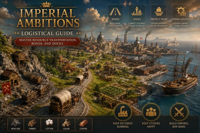 Imperial Ambitions Logistical Guide: How to Master Resource Transportation, Roads, and Docks