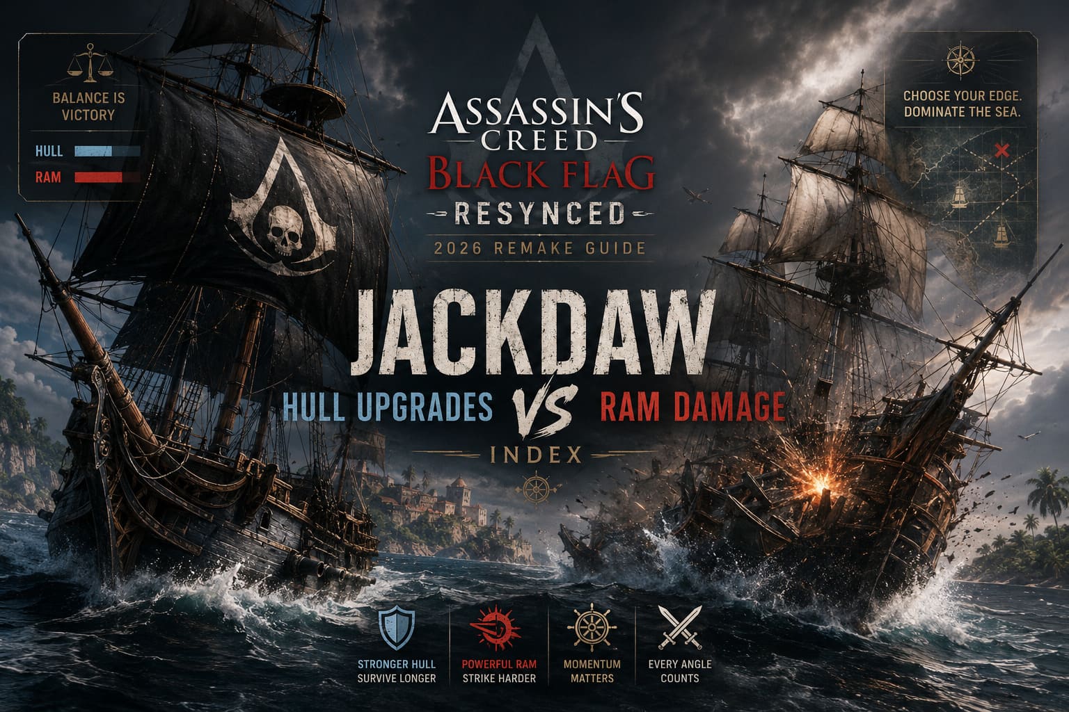 Jackdaw Hull Upgrades vs Ram Damage Index: Assassin's Creed Black Flag Resynced (2026 Remake Guide)