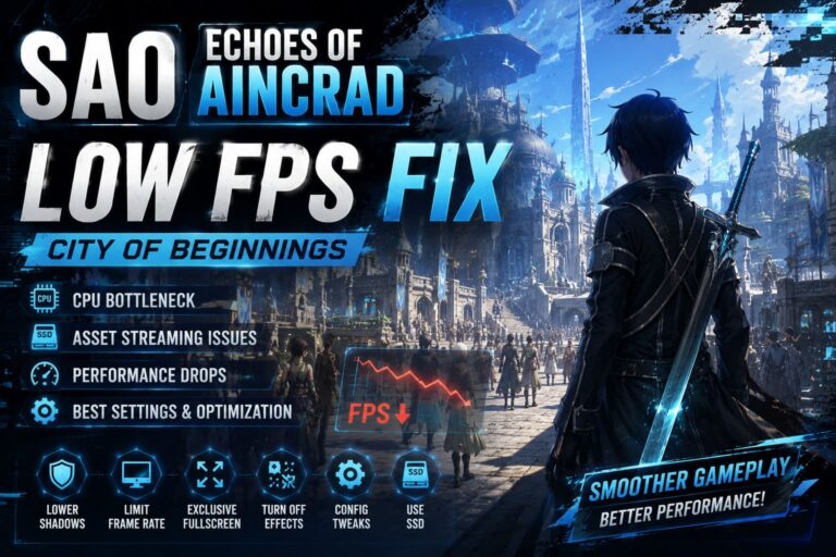 SAO Echoes of Aincrad Low FPS in City of Beginnings: Performance Fix Guide SAO Echoes of Aincrad Low FPS in City of Beginnings: Performance Fix Guide