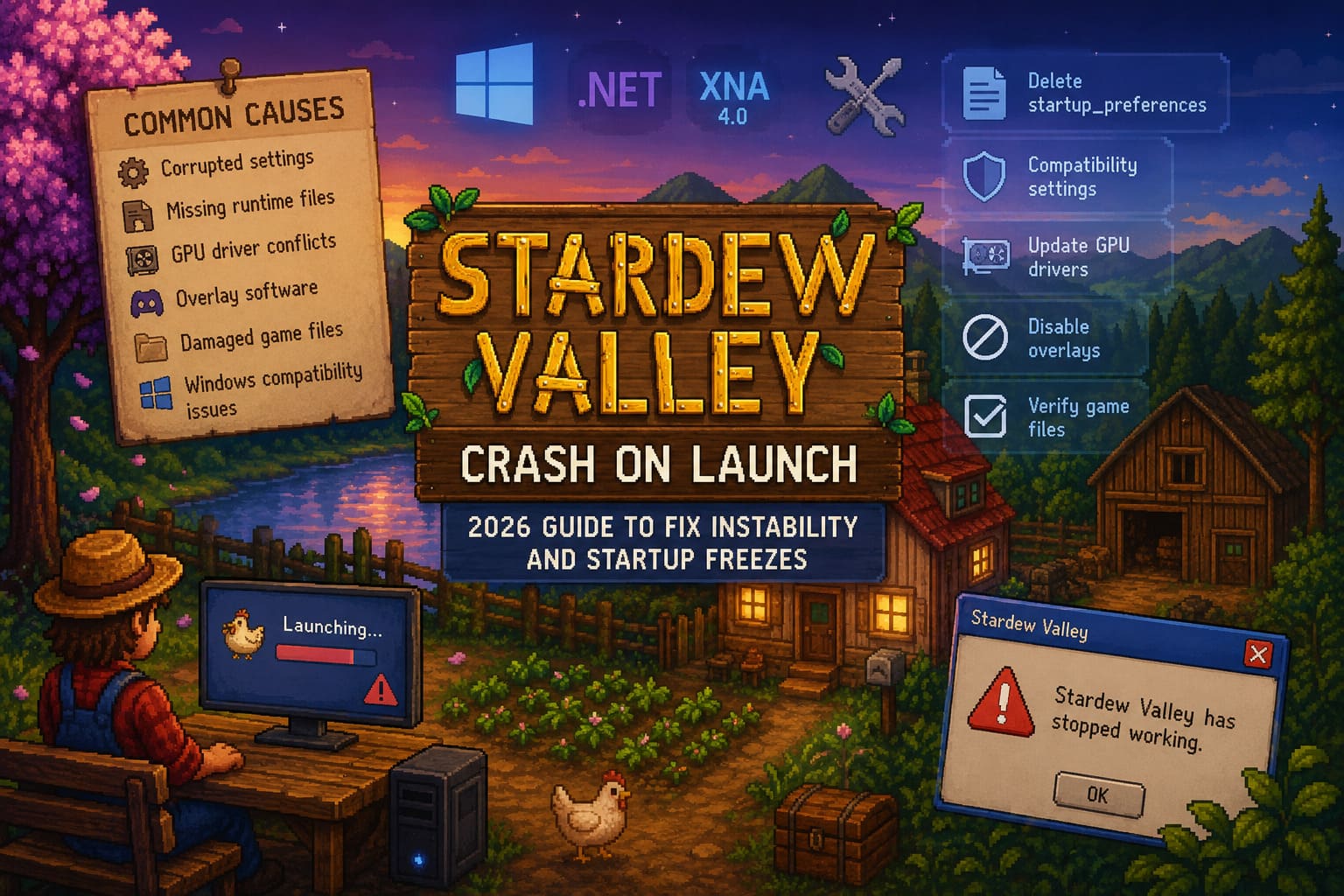 Stardew Valley Crash on Launch Windows 11: 2026 Guide to Fix Instability and Startup Freezes Stardew Valley Crash on Launch Windows 11: 2026 Guide to Fix Instability and Startup Freezes