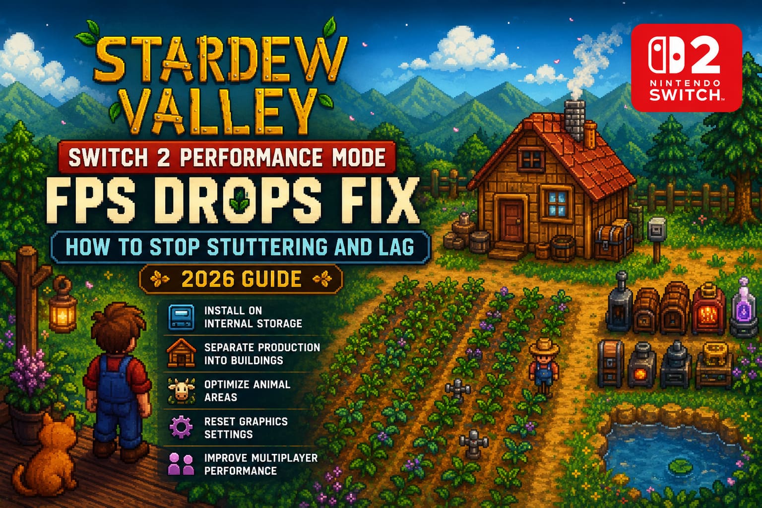 Stardew Valley Switch 2 Performance Mode FPS Drops Fix: How to Stop Stuttering and Lag (2026 Guide) Stardew Valley Switch 2 Performance Mode FPS Drops Fix: How to Stop Stuttering and Lag (2026 Guide)