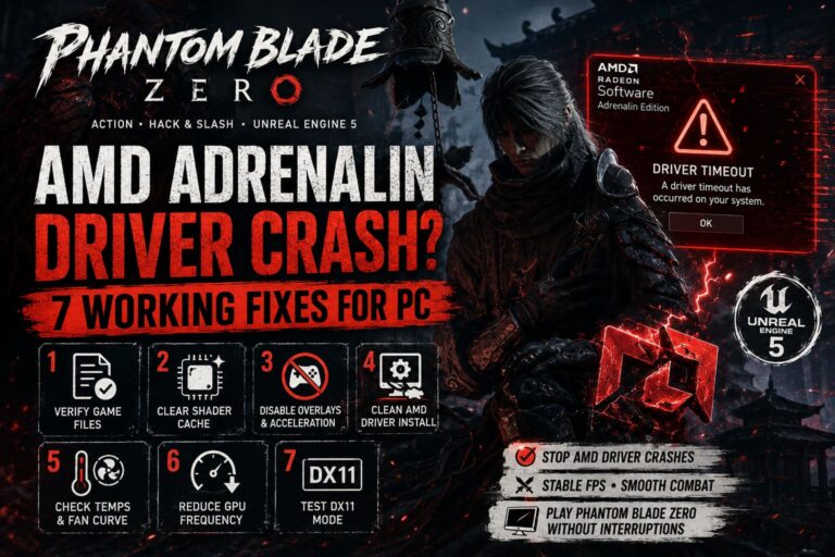 Phantom Blade Zero AMD Adrenalin Driver Crash: 7 Working Fixes for PC Phantom Blade Zero AMD Adrenalin Driver Crash: 7 Working Fixes for PC