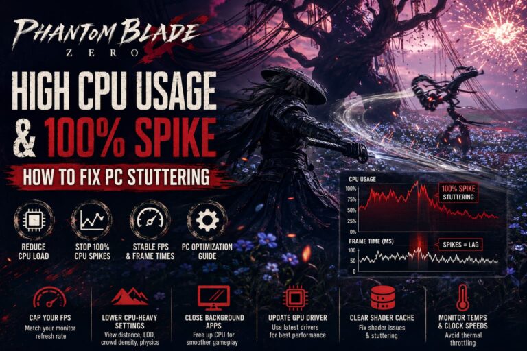 Phantom Blade Zero High CPU Usage & 100% Spike: How to Fix PC Stuttering