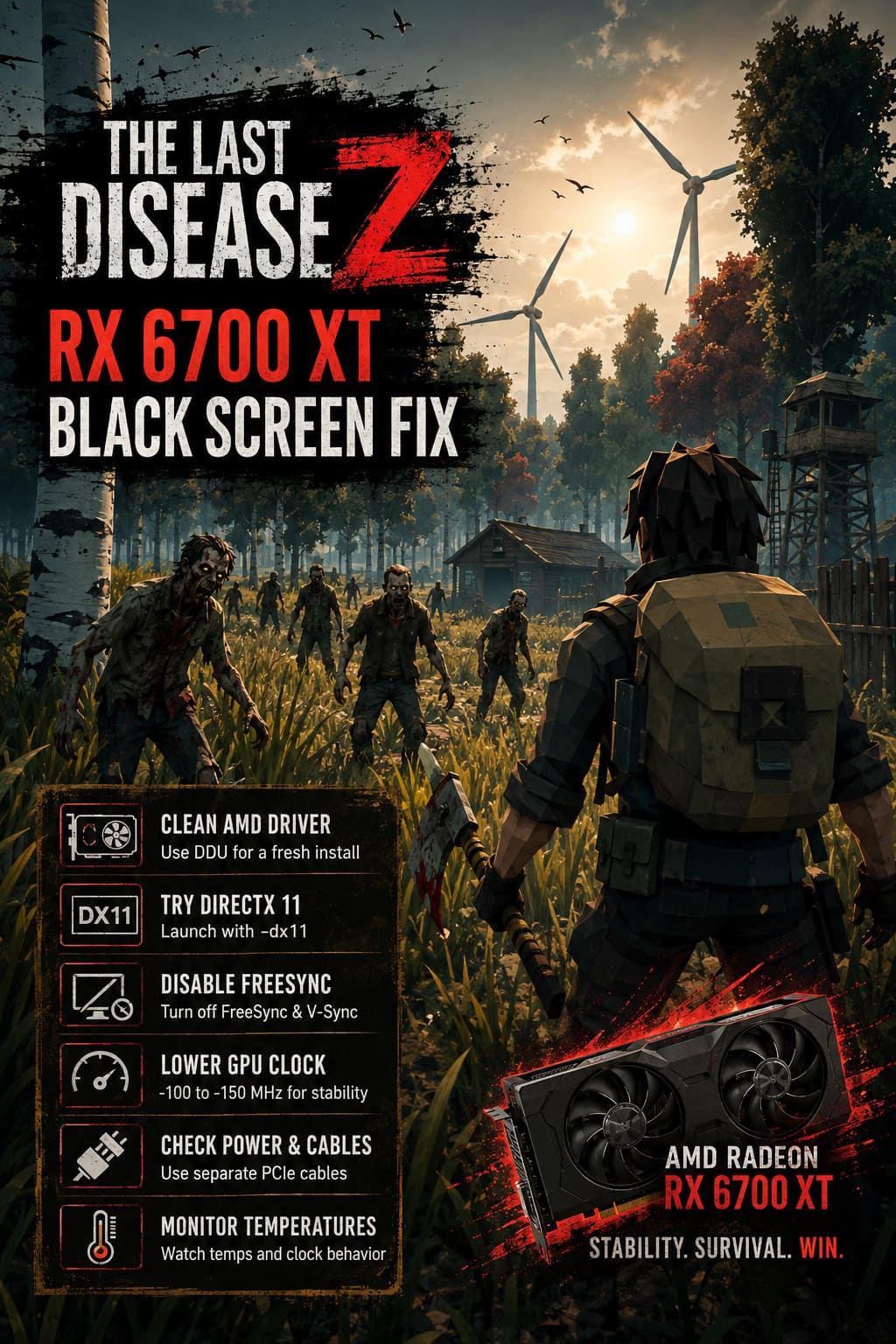 How to Fix The Last Disease Z Black Screen Crash on AMD Radeon RX 6700 XT How to Fix The Last Disease Z Black Screen Crash on AMD Radeon RX 6700 XT