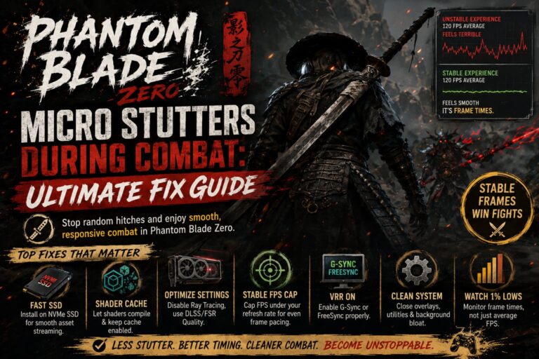 Phantom Blade Zero Micro Stutters During Combat: Ultimate Fix Guide