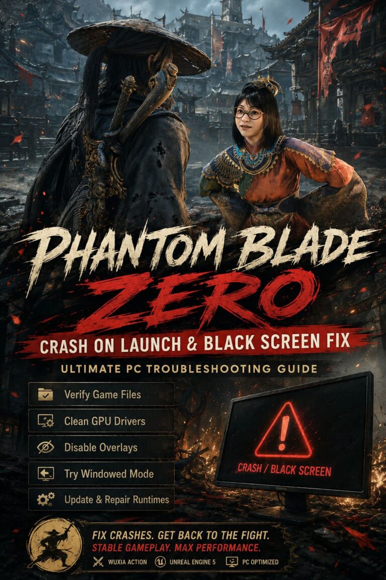 Phantom Blade Zero Crash on Launch and Black Screen Fix: Ultimate PC Troubleshooting Guide