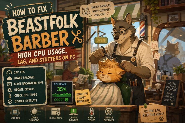 How to Fix Beastfolk Barber High CPU Usage, Lag, and Stutters on PC