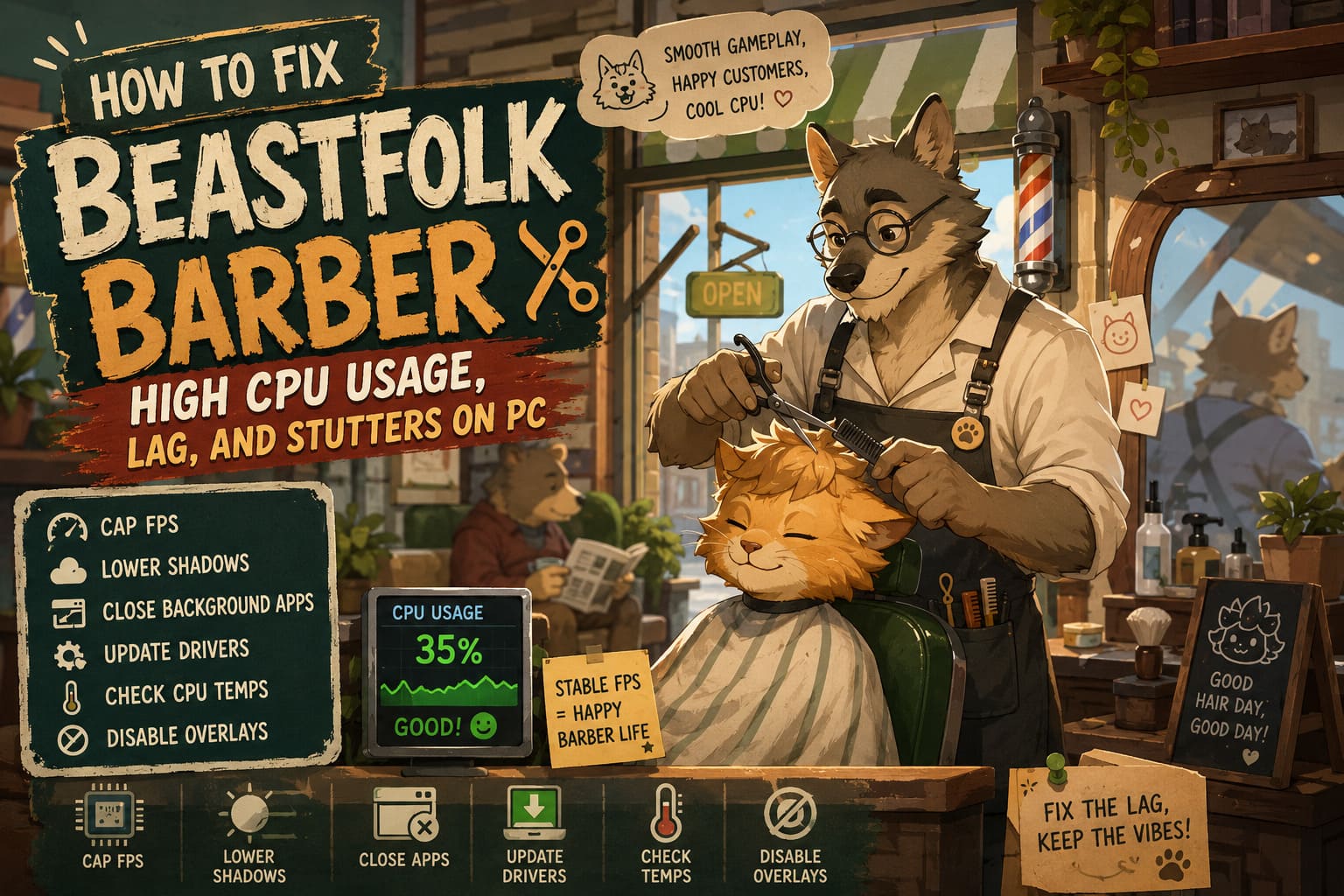 How to Fix Beastfolk Barber High CPU Usage, Lag, and Stutters on PC