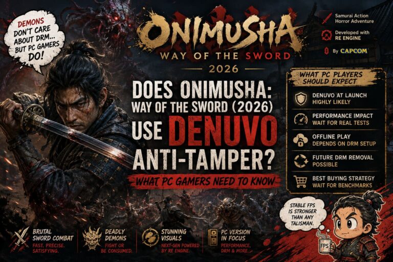 Does Onimusha: Way of the Sword (2026) Use Denuvo Anti-Tamper? What PC Gamers Need to Know Does Onimusha: Way of the Sword (2026) Use Denuvo Anti-Tamper? What PC Gamers Need to Know