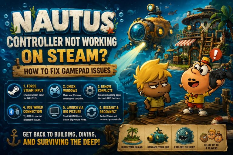 Nautus Controller Not Working on Steam: How to Fix Gamepad Issues