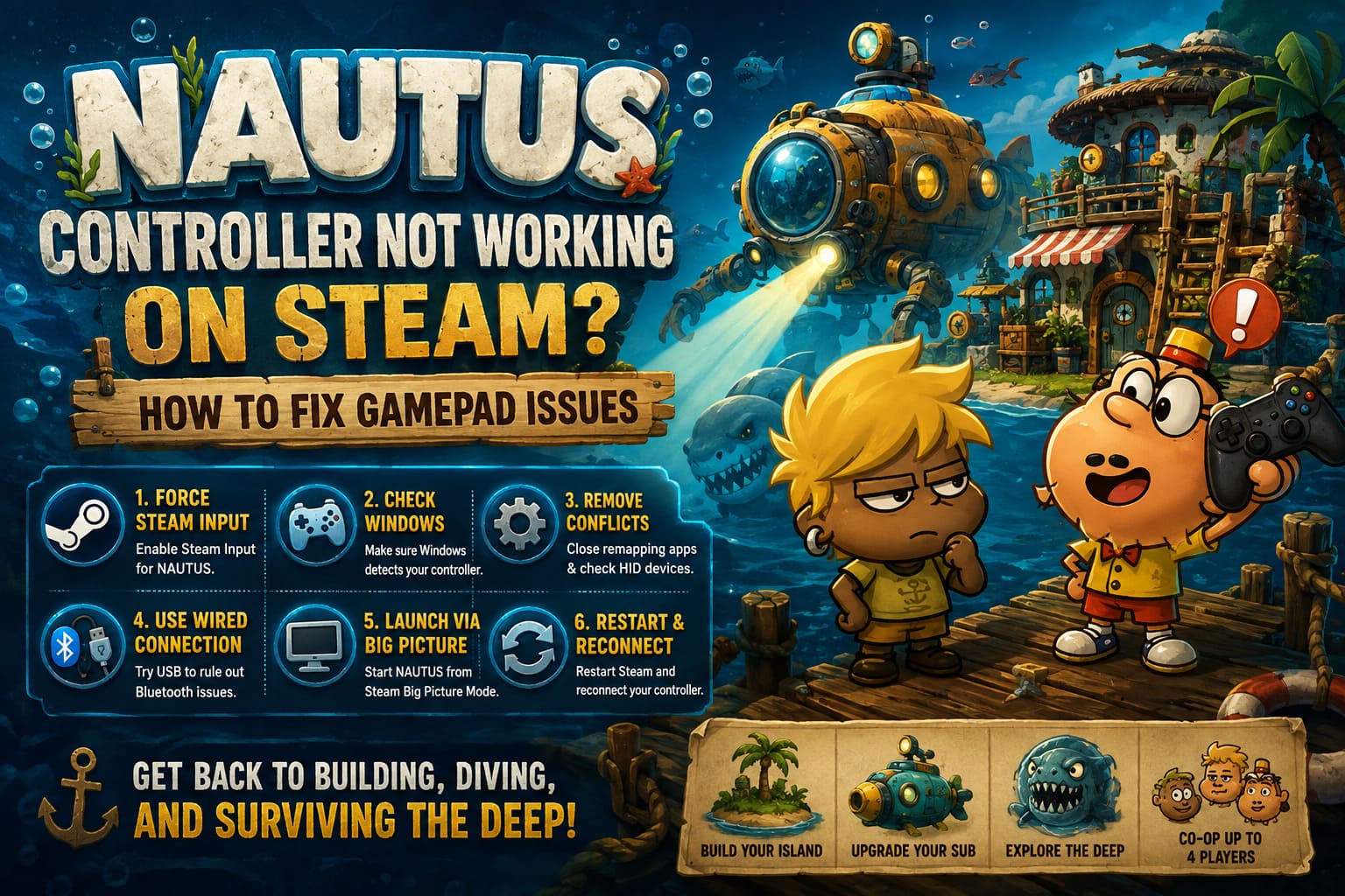 Nautus Controller Not Working on Steam: How to Fix Gamepad Issues Nautus Controller Not Working on Steam: How to Fix Gamepad Issues