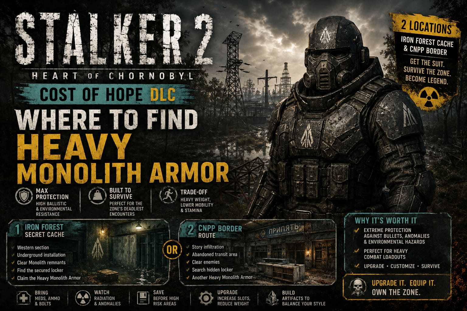 STALKER 2 Cost of Hope DLC: Where to Find Heavy Monolith Armor
