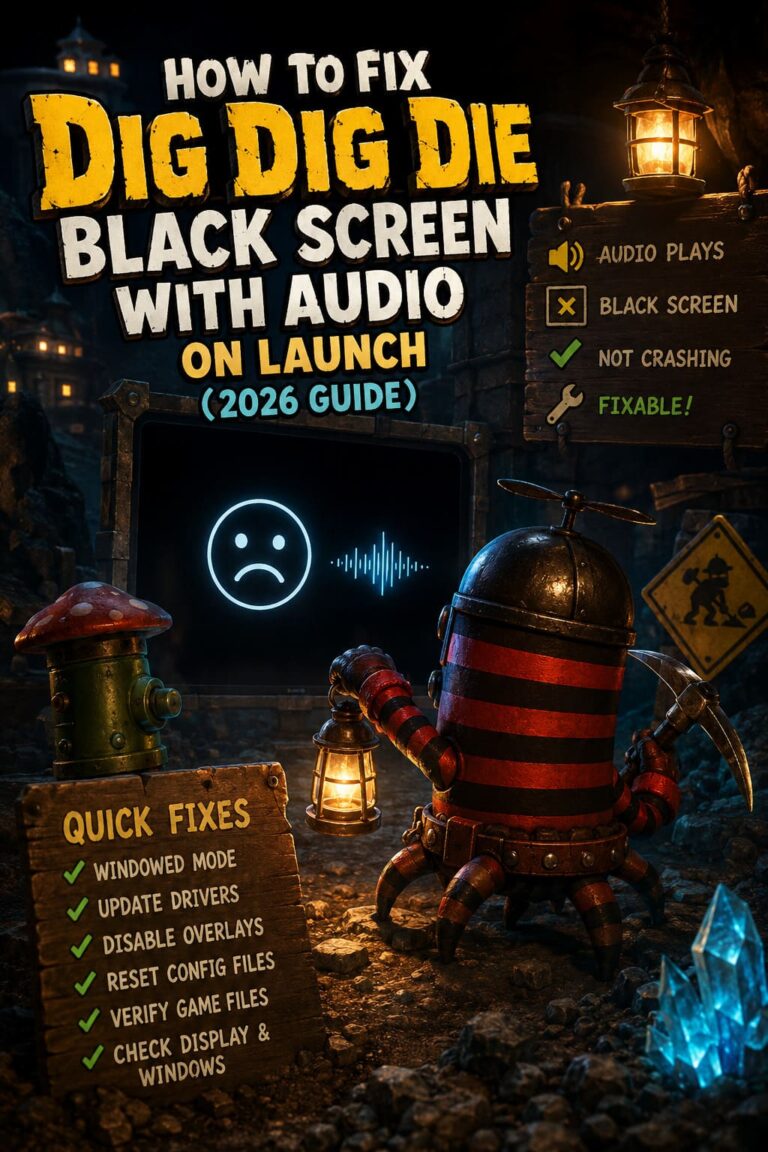 How to Fix Dig Dig Die Black Screen with Audio on Launch (2026 Guide) How to Fix Dig Dig Die Black Screen with Audio on Launch (2026 Guide)