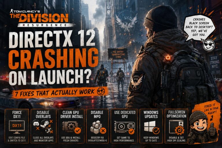 How to Fix The Division Resurgence DirectX 12 Crashing on Launch (2026 PC Guide) How to Fix The Division Resurgence DirectX 12 Crashing on Launch (2026 PC Guide)