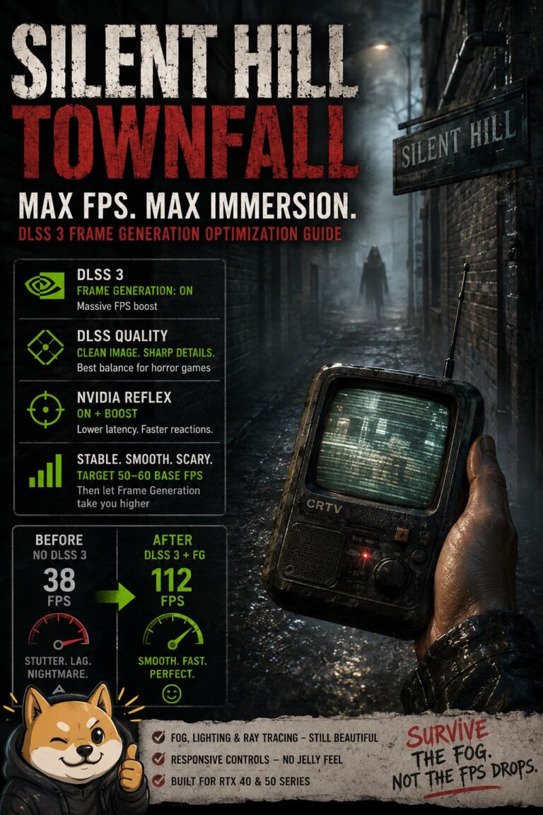 How to Optimize Silent Hill Townfall DLSS 3 Frame Generation Settings for Maximum FPS How to Optimize Silent Hill Townfall DLSS 3 Frame Generation Settings for Maximum FPS