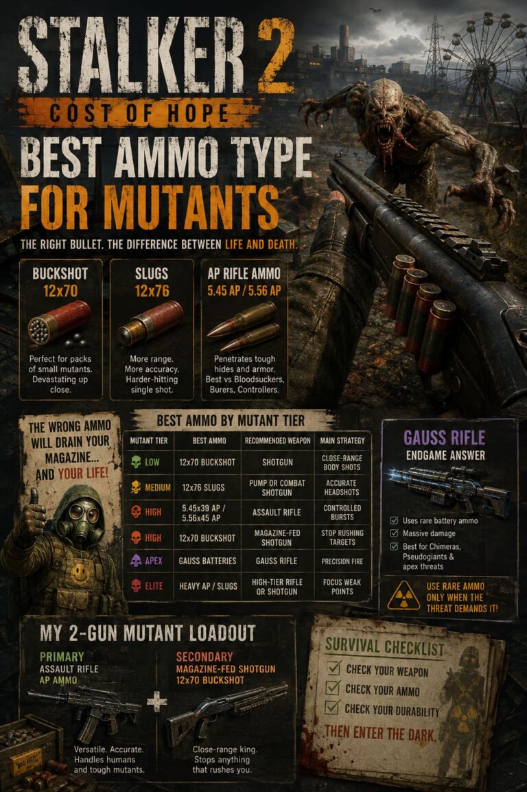 STALKER 2 Cost of Hope: Best Ammo Type for Mutants Guide