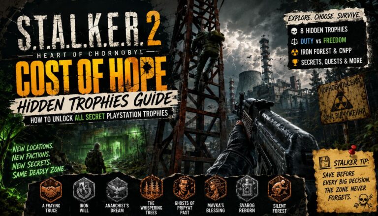 STALKER 2 Cost of Hope Hidden Trophies Guide: How to Unlock All Secret PlayStation Trophies