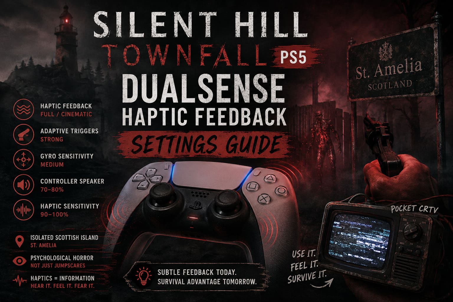 Silent Hill Townfall PS5 DualSense Haptic Feedback Settings Guide