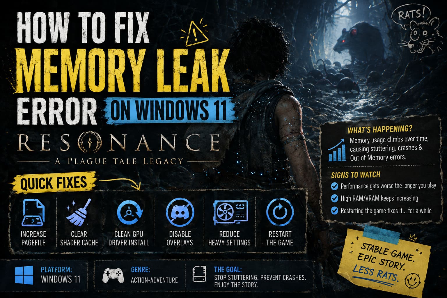 How to Fix Resonance: A Plague Tale Legacy Memory Leak Error on Windows 11 How to Fix Resonance: A Plague Tale Legacy Memory Leak Error on Windows 11