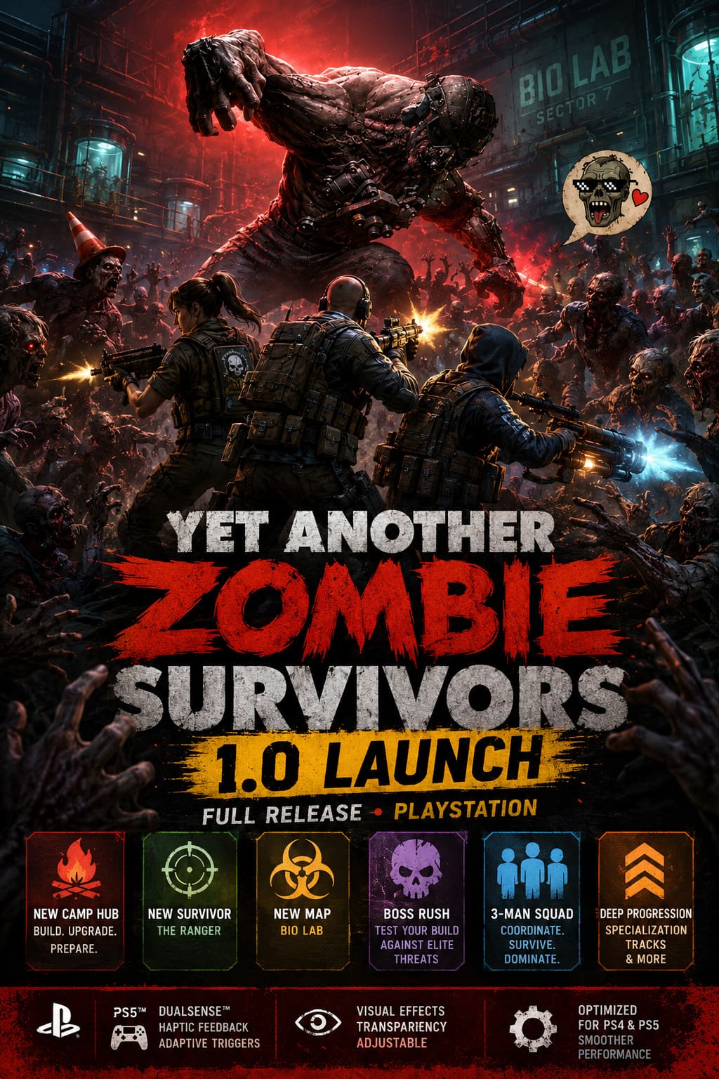 Yet Another Zombie Survivors YAZS 1.0 Launch Patch Notes PlayStation Release Breakdown