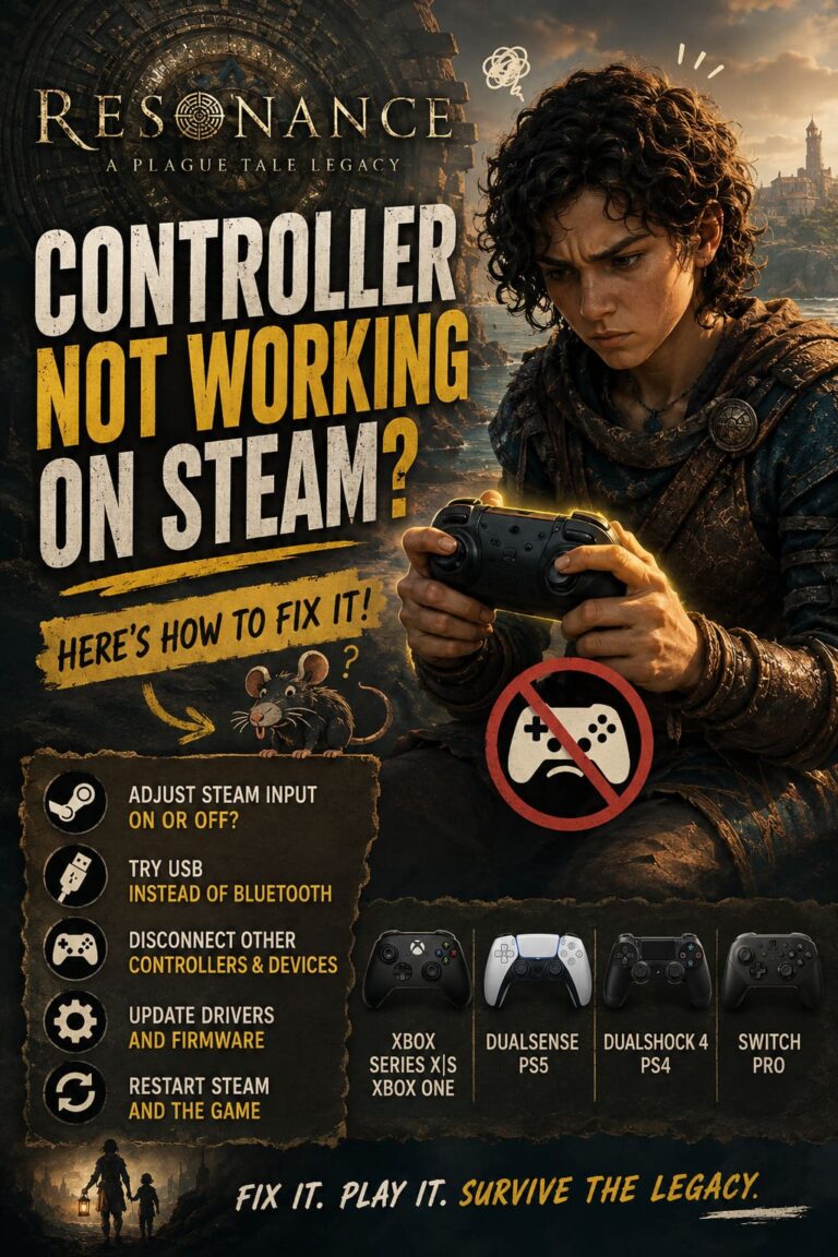 How to Fix Resonance: A Plague Tale Legacy Controller Not Working on Steam How to Fix Resonance: A Plague Tale Legacy Controller Not Working on Steam