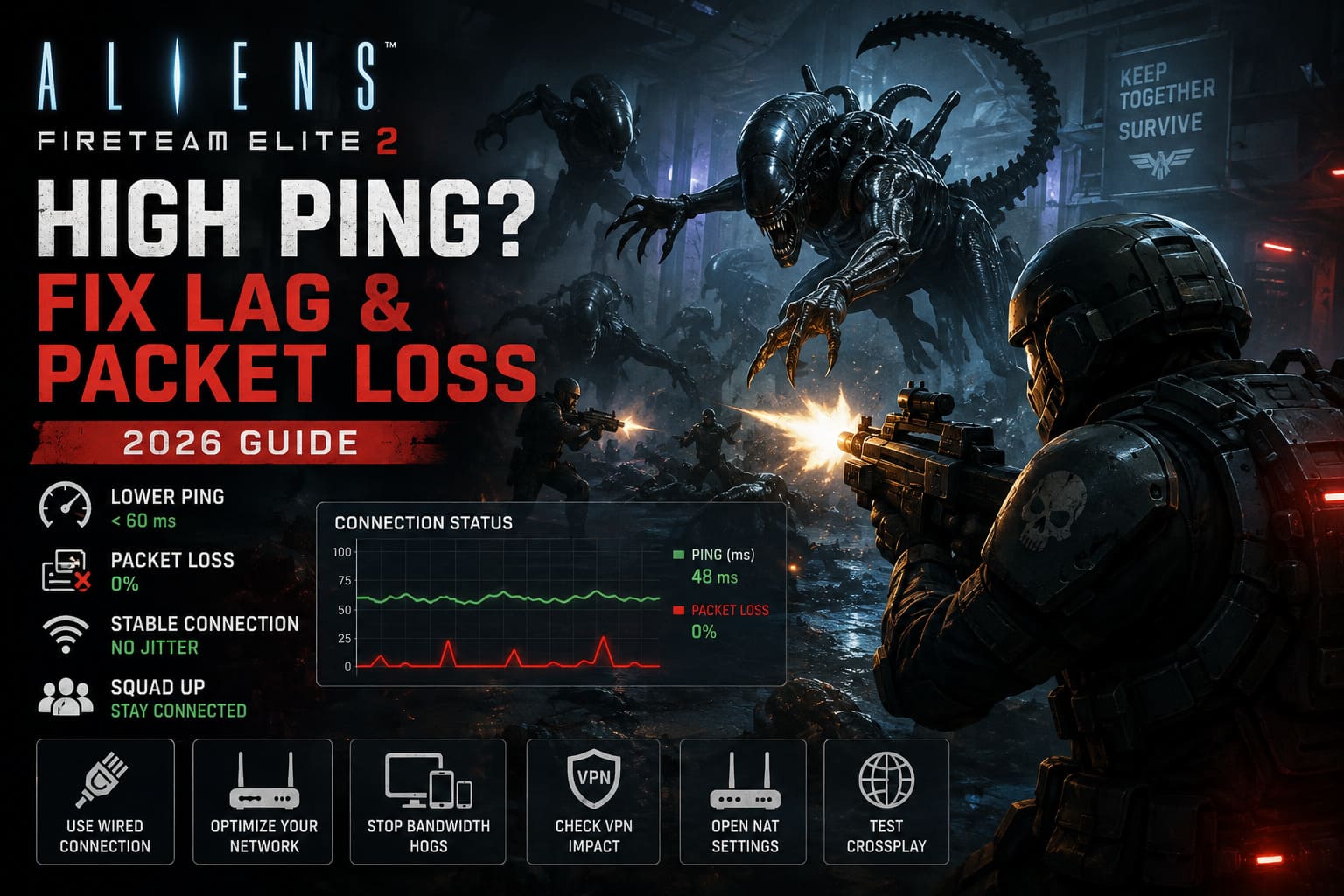 Aliens Fireteam Elite 2 High Ping: How to Fix Lag and Packet Loss (2026 Guide) Aliens Fireteam Elite 2 High Ping: How to Fix Lag and Packet Loss (2026 Guide)