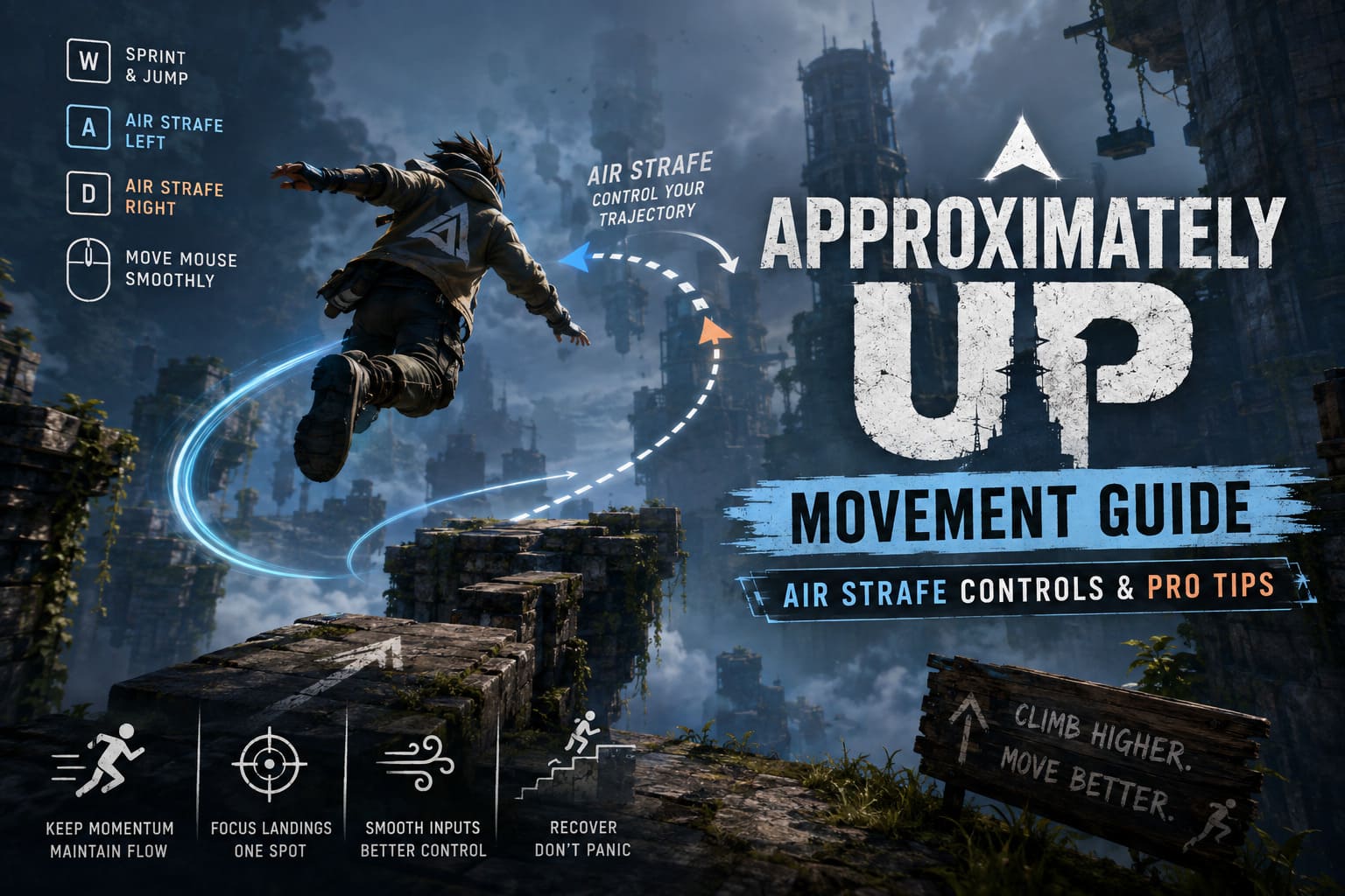 Approximately Up Pro Movement Guide: Air Strafe Controls & Pro Tips