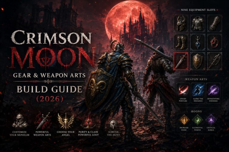 Crimson Moon Gear and Weapon Arts Build Guide (2026)
