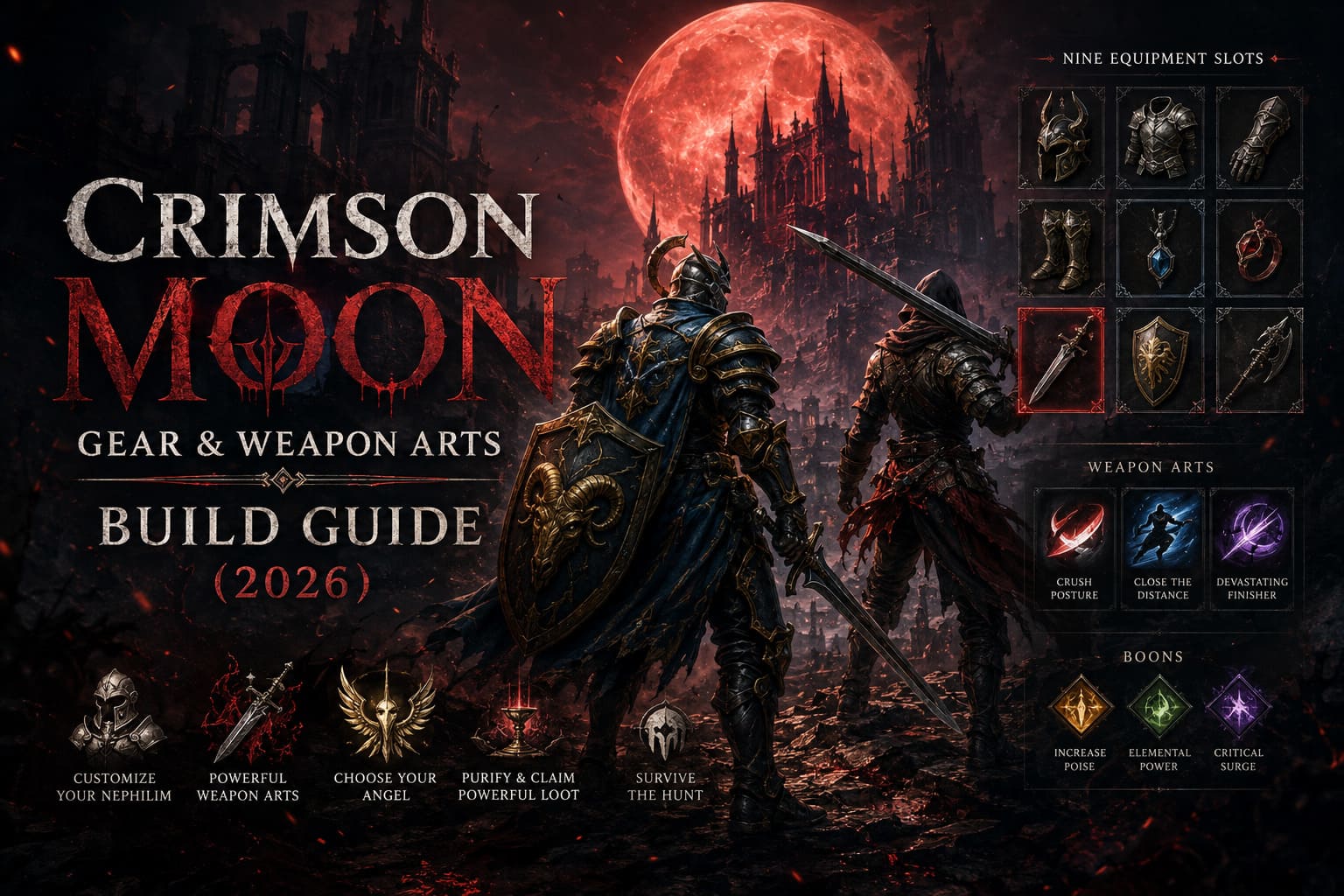 Crimson Moon Gear and Weapon Arts Build Guide (2026)