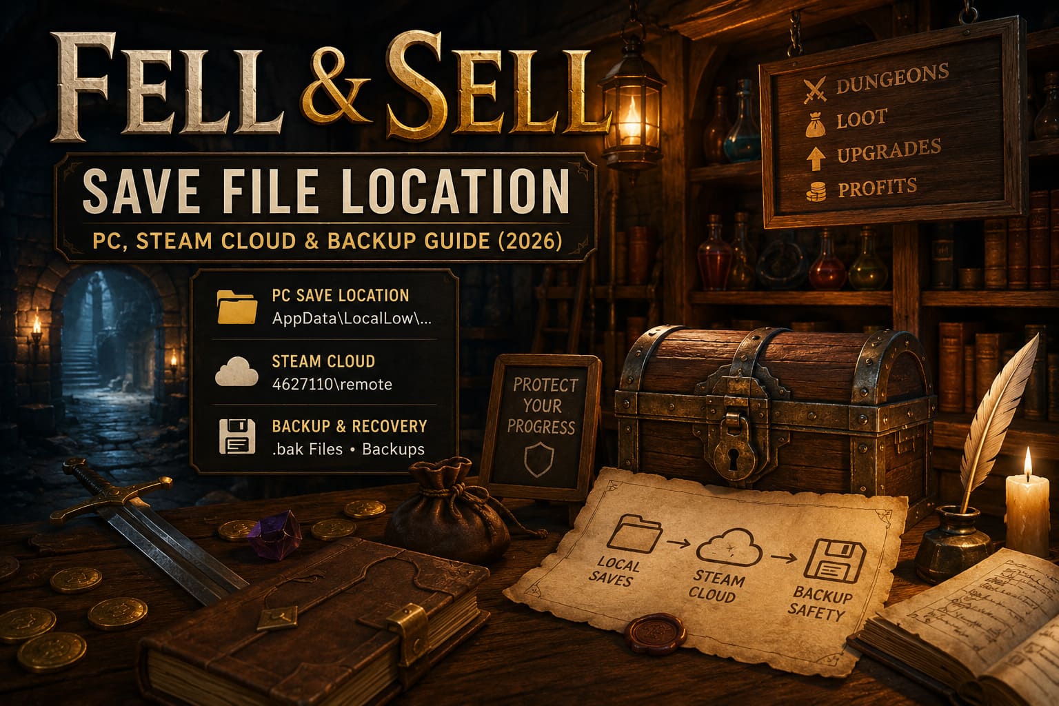 Fell & Sell Save File Location: PC, Steam Cloud & Backup Guide (2026) Fell & Sell Save File Location: PC, Steam Cloud & Backup Guide (2026)