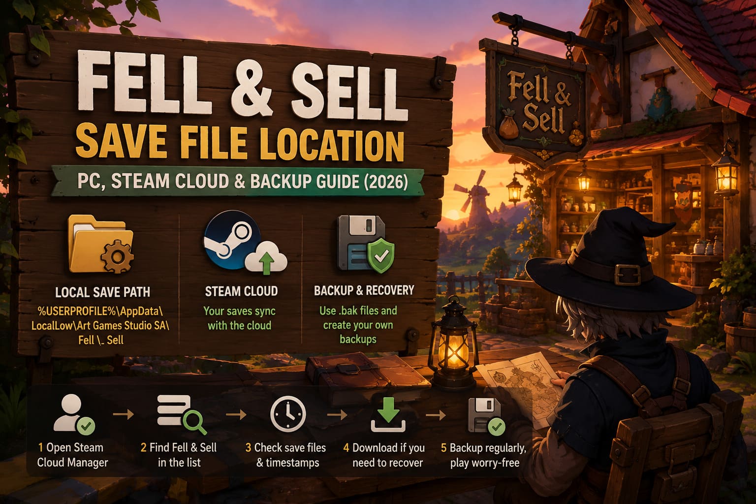 Fell & Sell Save File Location: PC, Steam Cloud & Backup Guide (2026) Fell & Sell Save File Location: PC, Steam Cloud & Backup Guide (2026)
