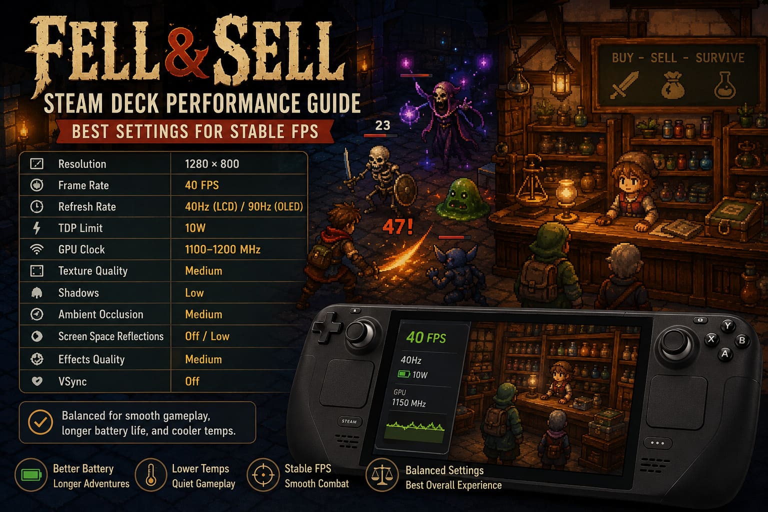 Fell & Sell Steam Deck Performance Guide: Best Settings for Stable FPS Fell & Sell Steam Deck Performance Guide: Best Settings for Stable FPS