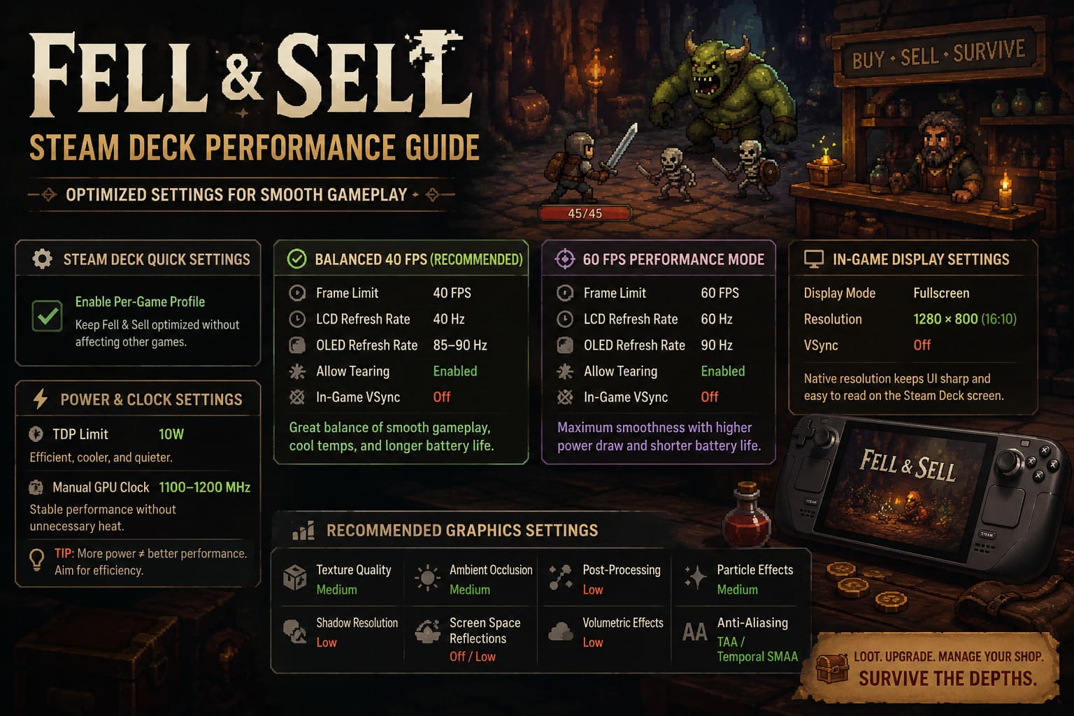 Fell & Sell Steam Deck Performance Guide: Best Settings for Stable FPS Fell & Sell Steam Deck Performance Guide: Best Settings for Stable FPS