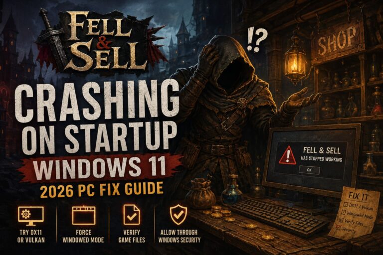 Fell and Sell Crashing on Startup Windows 11: 2026 PC Fix Guide Fell and Sell Crashing on Startup Windows 11: 2026 PC Fix Guide
