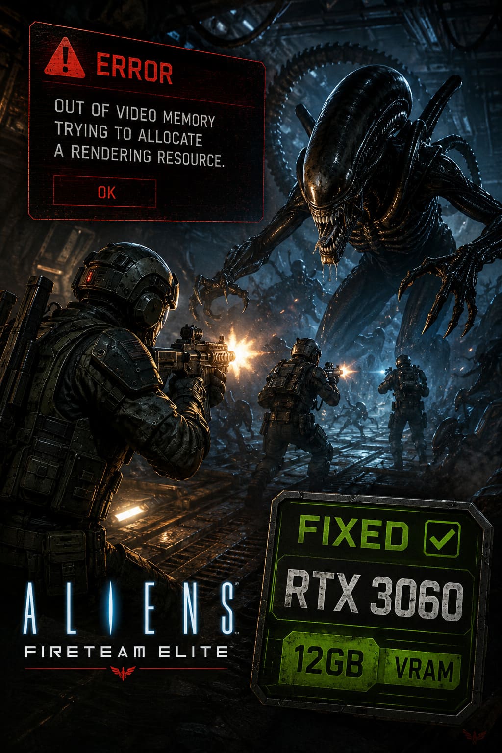 Fix Aliens Fireteam Elite Out of Video Memory Error on RTX 3060 (2026 Guide)